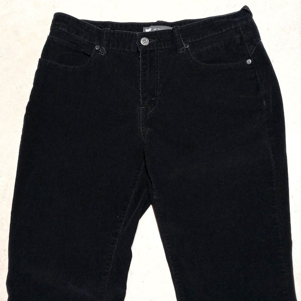 Levi's 505 Corduroy Pants Womens Size 12M (Fits 31x31) Stretch Straight Leg - Picture 2 of 12